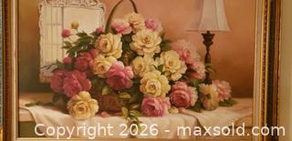 MaxSold Auction: Framed Floral Still Life Painting Signed K. Dodeshin  - Toronto (Ontario, Canada) SELLER MANAGED Estate Sale Online Auction - Bridgeland Avenue (STORAGE)