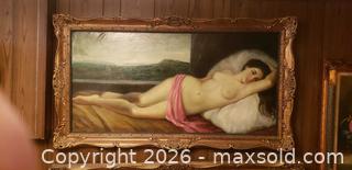 MaxSold Auction: Framed Reclining Female Nude Painting – Signed, Ornate Frame - Toronto (Ontario, Canada) SELLER MANAGED Estate Sale Online Auction - Bridgeland Avenue (STORAGE)