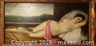 MaxSold Auction: Framed Reclining Female Nude Painting – Signed, Ornate Frame - Toronto (Ontario, Canada) SELLER MANAGED Estate Sale Online Auction - Bridgeland Avenue (STORAGE)