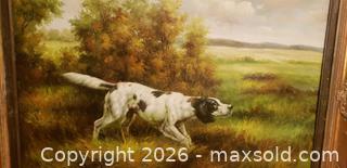 MaxSold Auction: Framed Vintage Hunting Dog Landscape Painting  - Toronto (Ontario, Canada) SELLER MANAGED Estate Sale Online Auction - Bridgeland Avenue (STORAGE)