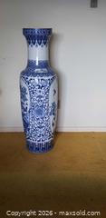 MaxSold Auction: Large, Chinese blue and white porcelain floor vase - Toronto (Ontario, Canada) SELLER MANAGED Estate Sale Online Auction - Bridgeland Avenue (STORAGE)