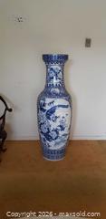 MaxSold Auction: Large Chinese Blue and White Porcelain Floor Vase - Toronto (Ontario, Canada) SELLER MANAGED Estate Sale Online Auction - Bridgeland Avenue (STORAGE)