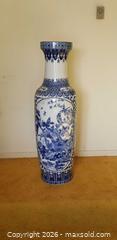 MaxSold Auction: Large Chinese Blue & White Porcelain Floor Vase, Bird & Tree Motif - Toronto (Ontario, Canada) SELLER MANAGED Estate Sale Online Auction - Bridgeland Avenue (STORAGE)