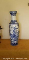MaxSold Auction: Large Chinese Blue & White Porcelain Floor Vase, Bird & Tree Motif - Toronto (Ontario, Canada) SELLER MANAGED Estate Sale Online Auction - Bridgeland Avenue (STORAGE)