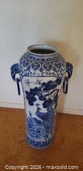 MaxSold Auction: Large Chinese Blue & White Porcelain Vase/ Elephant Handles, Bird & Floral Mot - Toronto (Ontario, Canada) SELLER MANAGED Estate Sale Online Auction - Bridgeland Avenue (STORAGE)