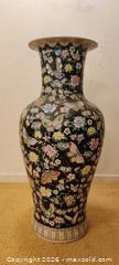 MaxSold Auction: Large Decorative Black Ground Floral Porcelain Floor Vase - Toronto (Ontario, Canada) SELLER MANAGED Estate Sale Online Auction - Bridgeland Avenue (STORAGE)