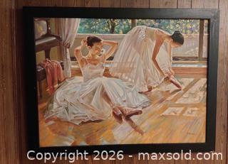 MaxSold Auction: Large Framed Ballet Dancers Art Painting, in the Style of Edgar Degas - Toronto (Ontario, Canada) SELLER MANAGED Estate Sale Online Auction - Bridgeland Avenue (STORAGE)
