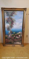 MaxSold Auction: Large Framed Coastal Landscape Painting in Ornate Gold Frame - Toronto (Ontario, Canada) SELLER MANAGED Estate Sale Online Auction - Bridgeland Avenue (STORAGE)