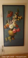 MaxSold Auction: Large Framed Floral Still Life Painting with Urn and Fruit - Toronto (Ontario, Canada) SELLER MANAGED Estate Sale Online Auction - Bridgeland Avenue (STORAGE)