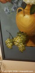 MaxSold Auction: Large Framed Floral Still Life Painting with Urn and Fruit - Toronto (Ontario, Canada) SELLER MANAGED Estate Sale Online Auction - Bridgeland Avenue (STORAGE)