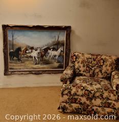 MaxSold Auction: Large Framed Horse Landscape Painting – Ornate Frame - Toronto (Ontario, Canada) SELLER MANAGED Estate Sale Online Auction - Bridgeland Avenue (STORAGE)