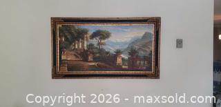 MaxSold Auction: Large Framed Mediterranean Terrace Landscape Painting – Signed - Toronto (Ontario, Canada) SELLER MANAGED Estate Sale Online Auction - Bridgeland Avenue (STORAGE)