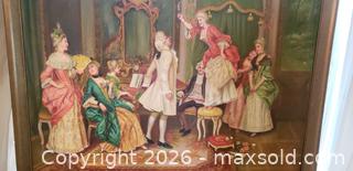 MaxSold Auction: Large Framed Oil on Canvas, Rococo Style Interior Scene with Figures signed K. Dudushkin - Toronto (Ontario, Canada) SELLER MANAGED Estate Sale Online Auction - Bridgeland Avenue (STORAGE)