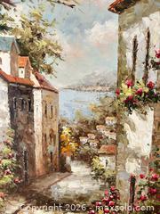 MaxSold Auction: Large Signed Hand-Painted Oil Painting – Mediterranean / Tuscan Village Scene – Ornate Fra - Toronto (Ontario, Canada) SELLER MANAGED Estate Sale Online Auction - Bridgeland Avenue (STORAGE)