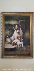 MaxSold Auction: Oil Painting of Terrier Dog & Puppies — Styled After Victorian Animalist Art  - Toronto (Ontario, Canada) SELLER MANAGED Estate Sale Online Auction - Bridgeland Avenue (STORAGE)