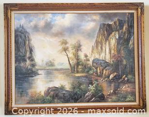 MaxSold Auction: Ornate Framed Oil on Canvas Landscape Painting - Toronto (Ontario, Canada) SELLER MANAGED Estate Sale Online Auction - Bridgeland Avenue (STORAGE)