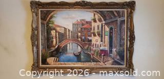 MaxSold Auction: Signed “Civanni” Venetian Canal Scene Oil Painting with Ornate Frame - Toronto (Ontario, Canada) SELLER MANAGED Estate Sale Online Auction - Bridgeland Avenue (STORAGE)