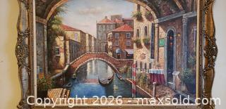 MaxSold Auction: Signed “Civanni” Venetian Canal Scene Oil Painting with Ornate Frame - Toronto (Ontario, Canada) SELLER MANAGED Estate Sale Online Auction - Bridgeland Avenue (STORAGE)