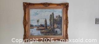MaxSold Auction: Signed/Framed oil on canvas tree and stream landscape - Toronto (Ontario, Canada) SELLER MANAGED Estate Sale Online Auction - Bridgeland Avenue (STORAGE)