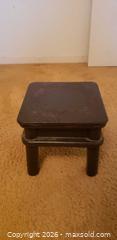 MaxSold Auction: Small Wooden Stool / Plant Stand / Display Stand - Toronto (Ontario, Canada) SELLER MANAGED Estate Sale Online Auction - Bridgeland Avenue (STORAGE)