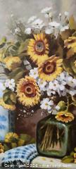 MaxSold Auction: Sunflower and Mixed Flower Still Life Painted Canvas in Gilt Frame (Unsigned) - Toronto (Ontario, Canada) SELLER MANAGED Estate Sale Online Auction - Bridgeland Avenue (STORAGE)