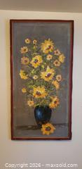 MaxSold Auction: Tall Framed Floral Still Life Oil Painting with Yellow Sunflowers Flowers - Toronto (Ontario, Canada) SELLER MANAGED Estate Sale Online Auction - Bridgeland Avenue (STORAGE)