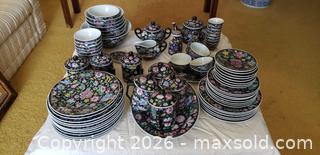 MaxSold Auction: Vintage Chinese Famille Rose Noire Dinner/Tea Set - Toronto (Ontario, Canada) SELLER MANAGED Estate Sale Online Auction - Bridgeland Avenue (STORAGE)