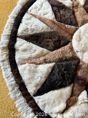 MaxSold Auction: Vintage Handmade Peruvian Alpaca Fur Round Rug - Starburst/Mosaic Sun Design Description - Toronto (Ontario, Canada) SELLER MANAGED Estate Sale Online Auction - Bridgeland Avenue (STORAGE)