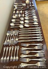 MaxSold Auction: Wallace Sterling Silver Flatware Assortment – 48 Pieces Plus Serving Utensils  - Toronto (Ontario, Canada) SELLER MANAGED Estate Sale Online Auction - Bridgeland Avenue (STORAGE)