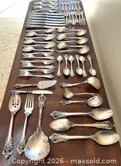 MaxSold Auction: Wallace Sterling Silver Flatware Assortment – 48 Pieces Plus Serving Utensils  - Toronto (Ontario, Canada) SELLER MANAGED Estate Sale Online Auction - Bridgeland Avenue (STORAGE)