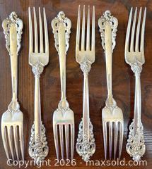 MaxSold Auction: Wallace Sterling Silver Flatware Assortment – 48 Pieces Plus Serving Utensils  - Toronto (Ontario, Canada) SELLER MANAGED Estate Sale Online Auction - Bridgeland Avenue (STORAGE)