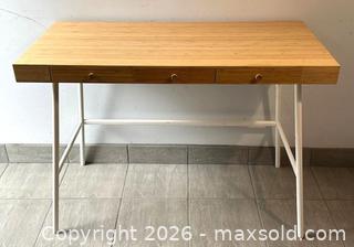 MaxSold Auction: IKEA Lillasen Bamboo Desk - 40 x 19 x 27 inches - Toronto (Ontario, Canada) SELLER MANAGED Downsizing Online Auction - Logan Avenue