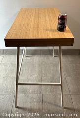 MaxSold Auction: IKEA Lillasen Bamboo Desk - 40 x 19 x 27 inches - Toronto (Ontario, Canada) SELLER MANAGED Downsizing Online Auction - Logan Avenue