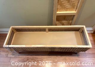 MaxSold Auction: IKEA Tolkning Wicker Storage Bench - 47 x 15 x 18 inches - Toronto (Ontario, Canada) SELLER MANAGED Downsizing Online Auction - Logan Avenue
