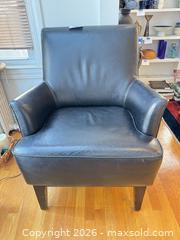 MaxSold Auction: Black Genuine Leather Armchair - Cambridge (Massachusetts, USA) PARTNER MANAGED Estate Sale Online Auction - Creighton Street                  