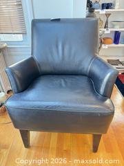 MaxSold Auction: Black Genuine Leather Armchair - Cambridge (Massachusetts, USA) PARTNER MANAGED Estate Sale Online Auction - Creighton Street                  