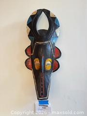 MaxSold Auction: Decorative Carved Wood Tribal Mask, Painted Pigment - Cambridge (Massachusetts, USA) PARTNER MANAGED Estate Sale Online Auction - Creighton Street                  