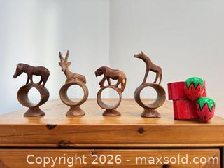 MaxSold Auction: Decorative Napkin Rings Assortment — Wood, Silver-Tone & Phrase Disks - Cambridge (Massachusetts, USA) PARTNER MANAGED Estate Sale Online Auction - Creighton Street                  