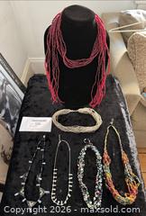 MaxSold Auction: Fashion Necklaces, Red Venetian Glass, Mixed Materials & Colors - Cambridge (Massachusetts, USA) PARTNER MANAGED Estate Sale Online Auction - Creighton Street                  