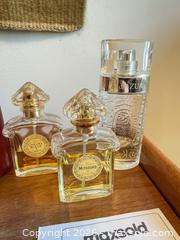 MaxSold Auction: Glass Perfume Bottles & Vintage Atomizer Pump Tops — Guerlain and d'Azur - Cambridge (Massachusetts, USA) PARTNER MANAGED Estate Sale Online Auction - Creighton Street                  
