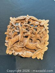 MaxSold Auction: Hand-Carved Wooden Decorative Panel with Deer Motif - Cambridge (Massachusetts, USA) PARTNER MANAGED Estate Sale Online Auction - Creighton Street                  