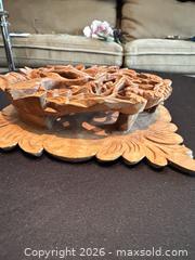 MaxSold Auction: Hand-Carved Wooden Decorative Panel with Deer Motif - Cambridge (Massachusetts, USA) PARTNER MANAGED Estate Sale Online Auction - Creighton Street                  