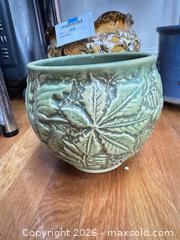 MaxSold Auction: Lot of 3 Decorative Plant Pots / Planters - Mixed Materials - Cambridge (Massachusetts, USA) PARTNER MANAGED Estate Sale Online Auction - Creighton Street                  