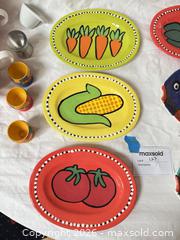 MaxSold Auction: Lot of Mixed Hand-Painted Ceramic Serving Plates & Mugs - Cambridge (Massachusetts, USA) PARTNER MANAGED Estate Sale Online Auction - Creighton Street                  