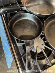MaxSold Auction: Mixed Cast Iron and Stainless Steel Pan Set, 6 Pieces - Cambridge (Massachusetts, USA) PARTNER MANAGED Estate Sale Online Auction - Creighton Street                  