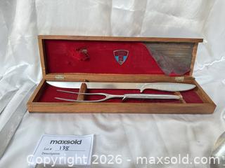 MaxSold Auction: Mixed Cutting Utensil & Serving Utensil Lot — Zwilling + Carving Set - Cambridge (Massachusetts, USA) PARTNER MANAGED Estate Sale Online Auction - Creighton Street                  
