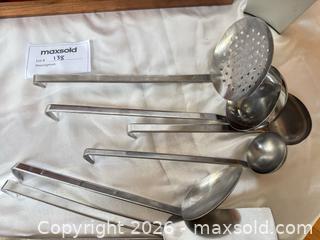 MaxSold Auction: Mixed Cutting Utensil & Serving Utensil Lot — Zwilling + Carving Set - Cambridge (Massachusetts, USA) PARTNER MANAGED Estate Sale Online Auction - Creighton Street                  