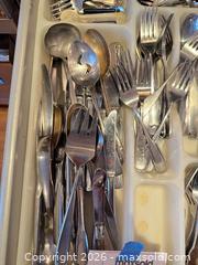 MaxSold Auction: Mixed Stainless Steel Flatware Set, ~60 Pieces - Cambridge (Massachusetts, USA) PARTNER MANAGED Estate Sale Online Auction - Creighton Street                  