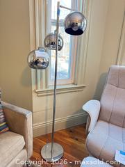 MaxSold Auction: Modern Multi-Head Floor Lamp with Globe Shades, Chrome - Cambridge (Massachusetts, USA) PARTNER MANAGED Estate Sale Online Auction - Creighton Street                  