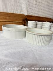 MaxSold Auction: PILLIVUYT White Porcelain Ramekins & Wooden Serving Boards - Cambridge (Massachusetts, USA) PARTNER MANAGED Estate Sale Online Auction - Creighton Street                  